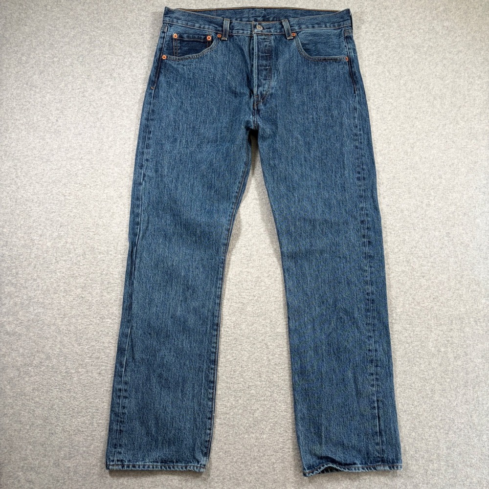 Levi's 501 Original Fit Jeans Men 34x30 Blue Straight Leg Denim Button Fly
